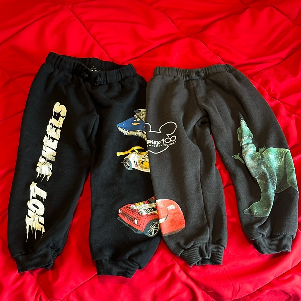Hot Wheels and Disney Zara joggers